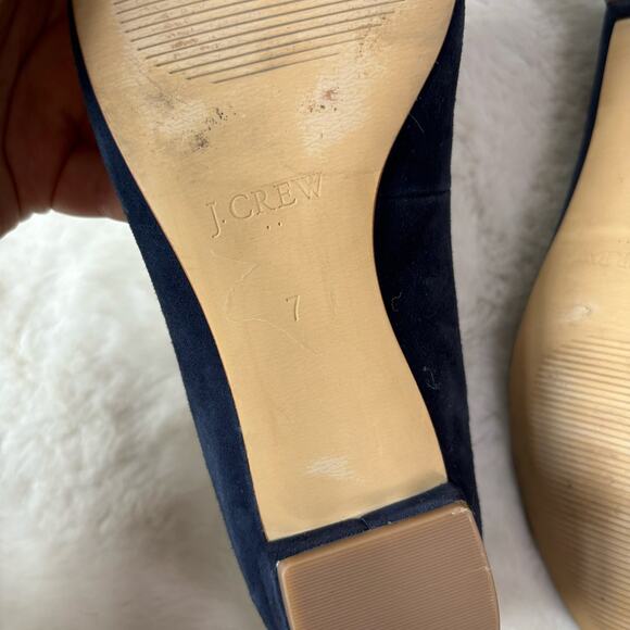 J. Crew Blue Suede Ballet Flats Size 7 - Picture 6 of 6